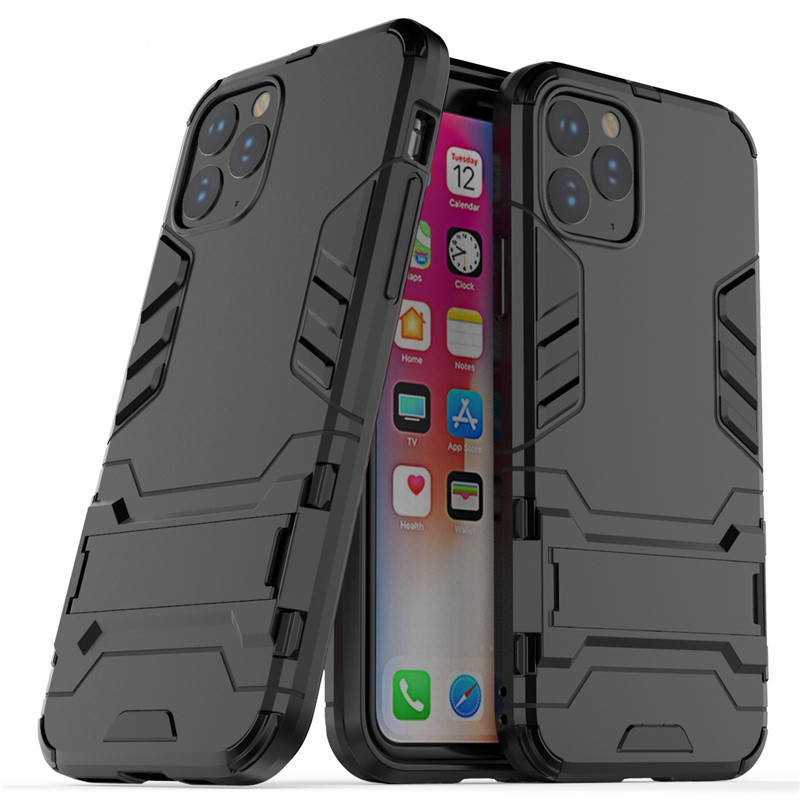 

PC + TPU чехол Metal armor для Apple iPhone 11 Pro Max (7 цветов) черный