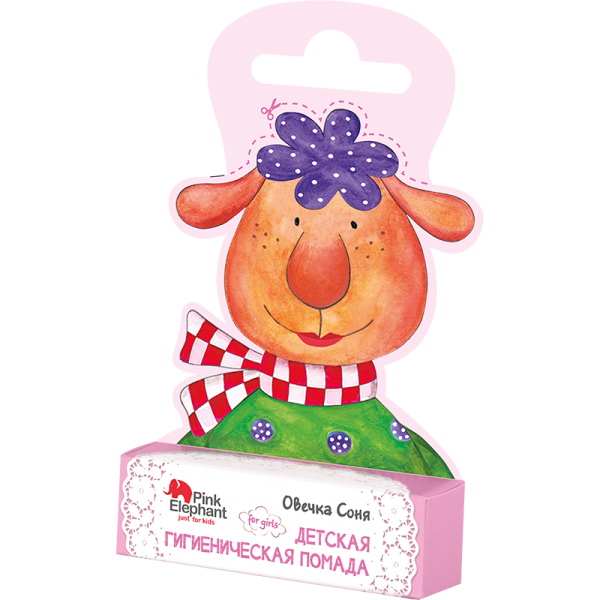 

Детская гигиеническая помада Pink Elephant Овечка Соня, 3.6 г