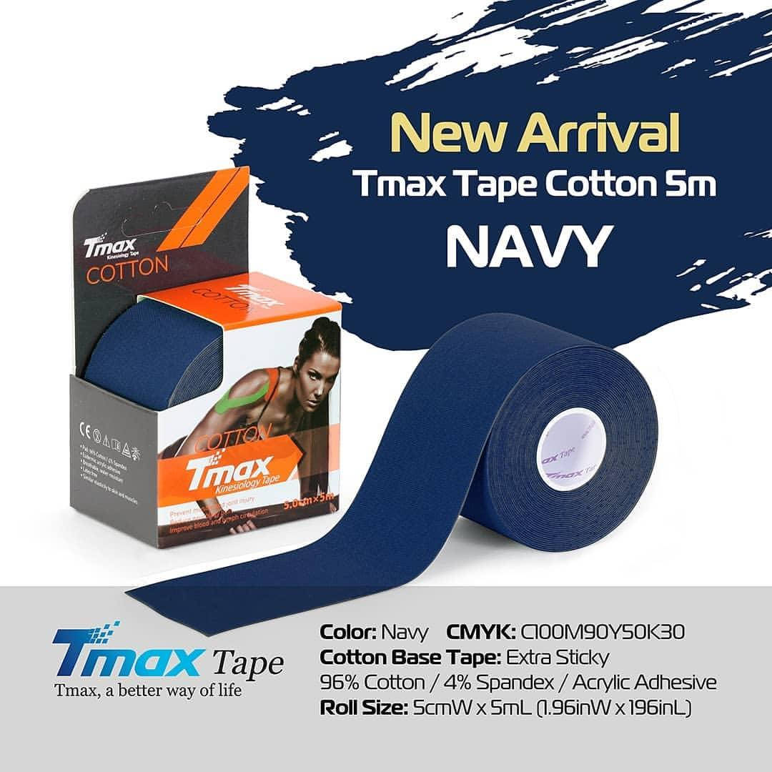 

Кинезио тейп Tmax Cotton Tape 5cm X 5m (темно - синий)