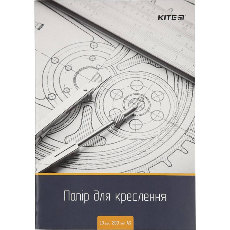 

Бумага для черчения А3 Kite 10 листов 200 г / м2 K18-270, 39045, Белый