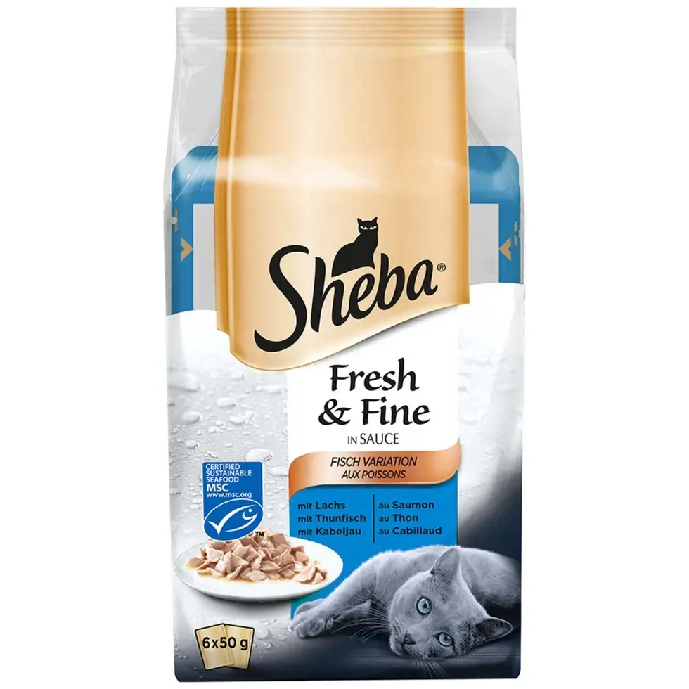 

Корм Sheba Fresh & Fine Рыбный микс 6*50г (шеба)