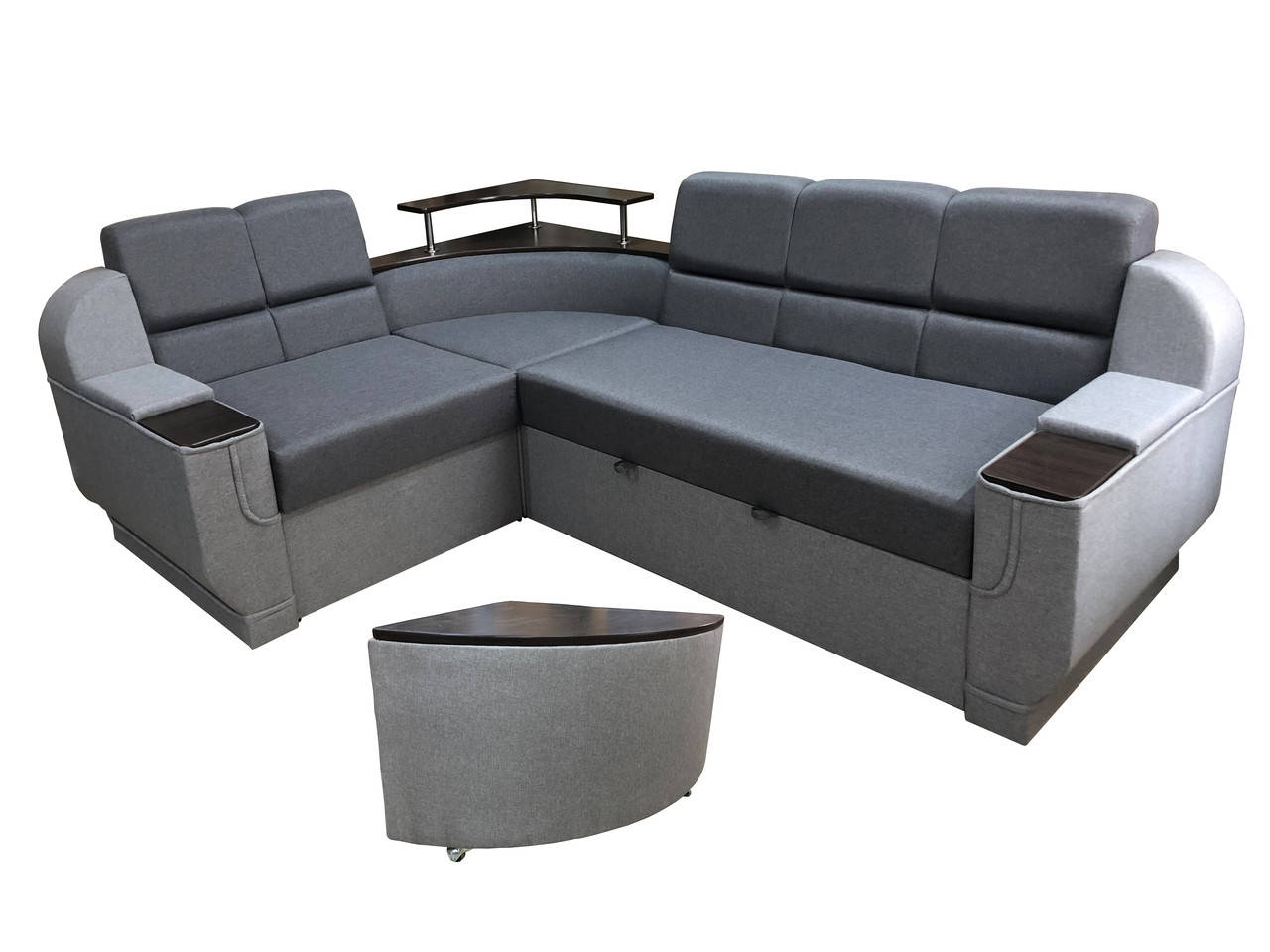 

Угловой диван Меркурий (Серый с светло-серым,260х190 см) IMI