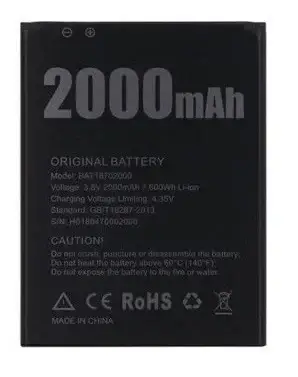 

Аккумуляторная батарея BAT18702000 для мобильного телефона Doogee X50, X50L