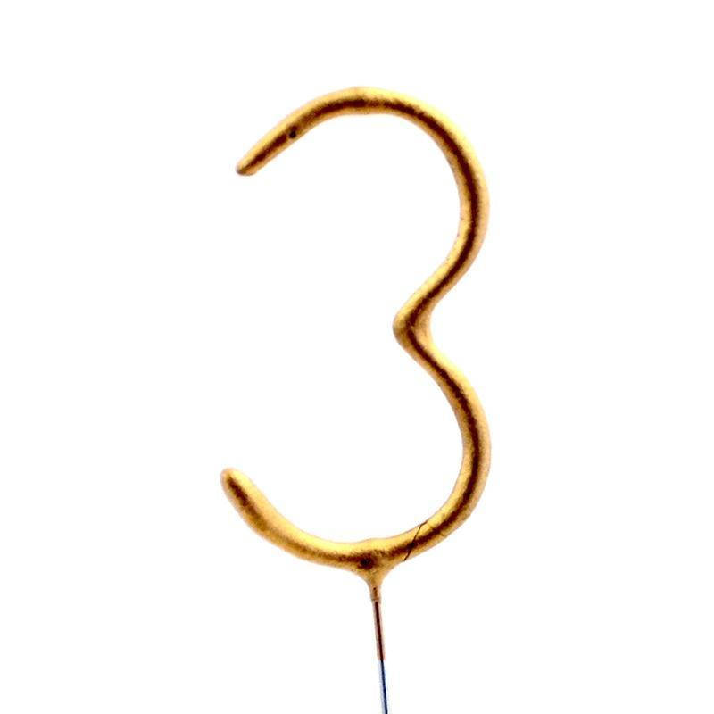 

Бенгальская цифра на торт 3