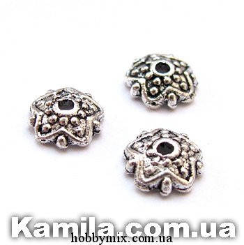 

Обниматели для бусин бали "серебро" (0,7 см) 40 шт в уп.