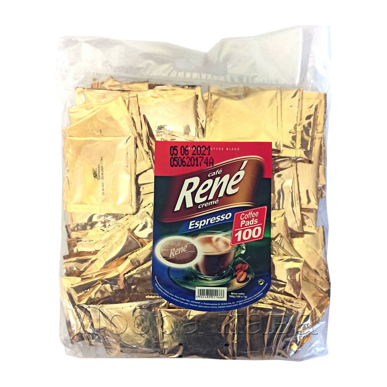 

Rene Espresso100 шт кофе в чалдах для Philips Senseo