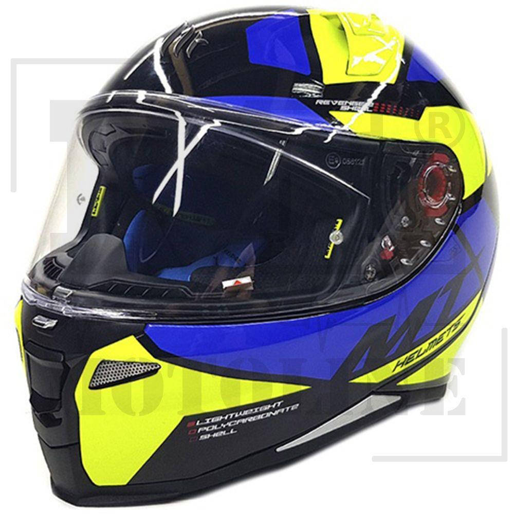 

Шлем MT Helmets Revenge 2 Scalpel желтый/синий глянцевый