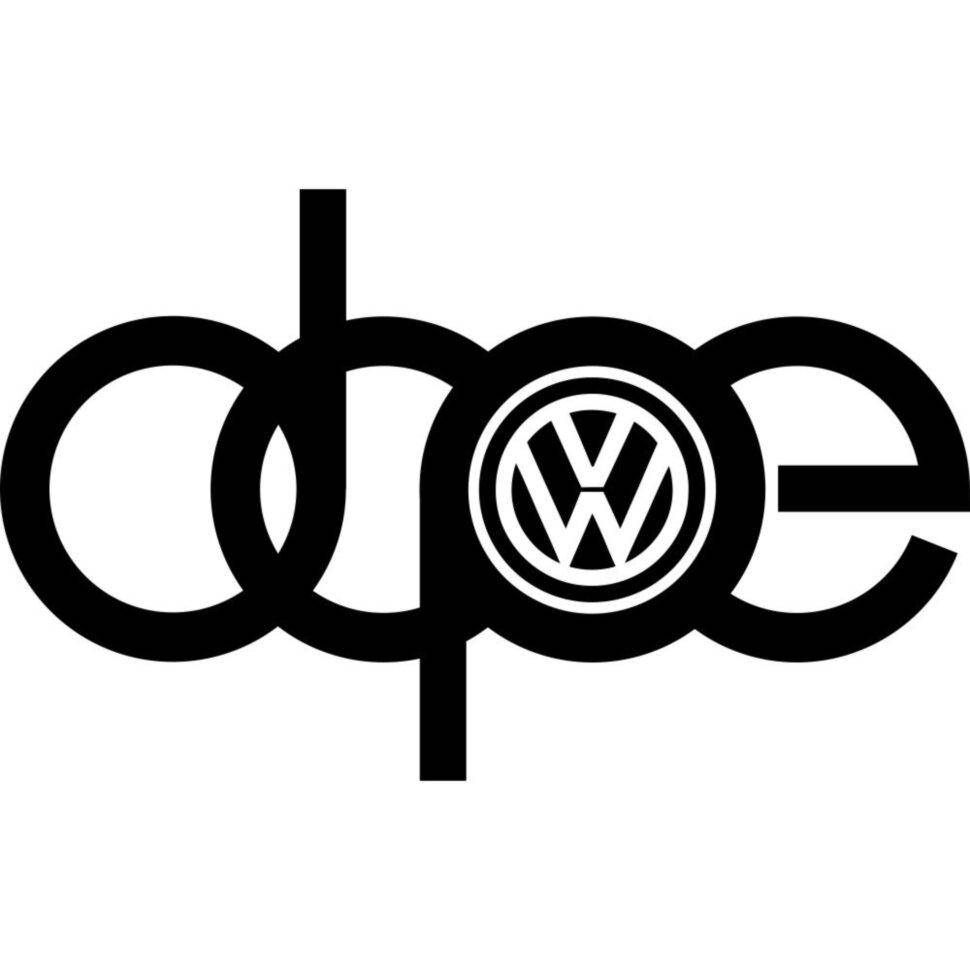 

Виниловая наклейка на автомобиль - DOPE Volkswagen