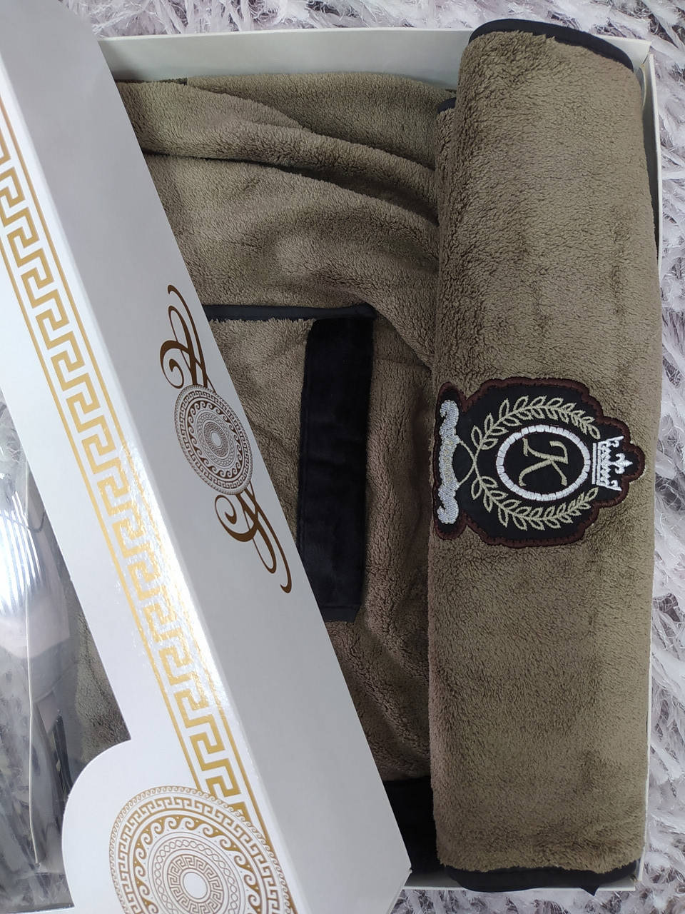 

Набор мужской из 2-х полотенец для бани и сауны из микрофибры в подарочной коробке Koloco 998-666, Разные цвета