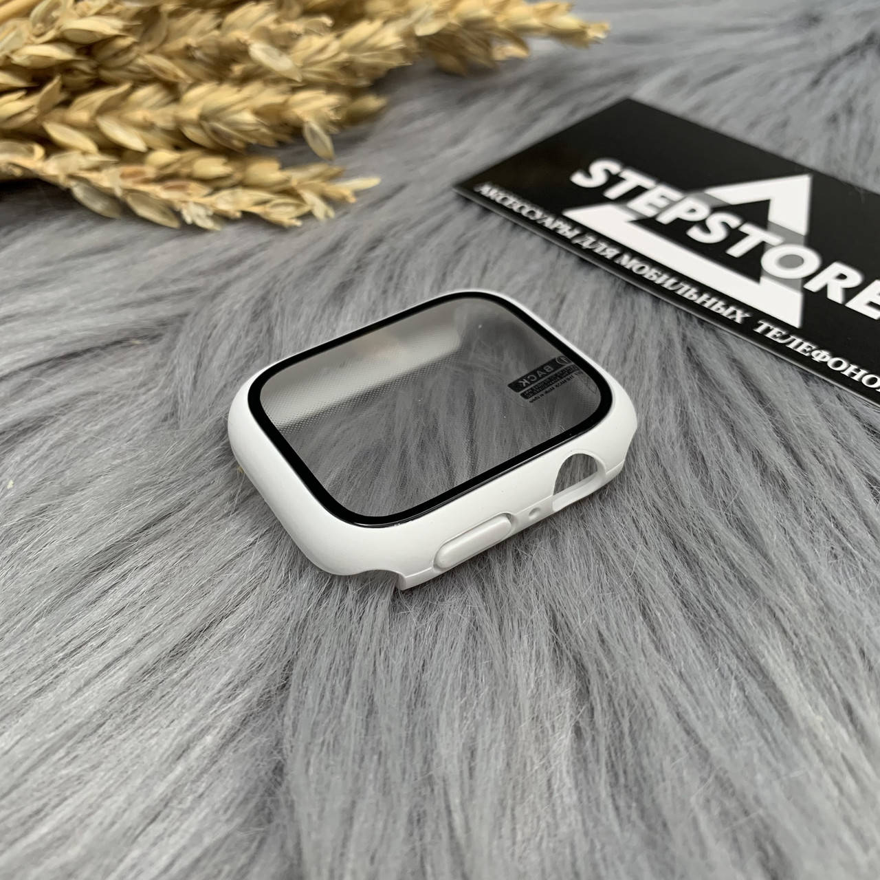

Чехол Бампер для Apple Watch Series 7 41 mm мм защитное стекло противоударный 4. White