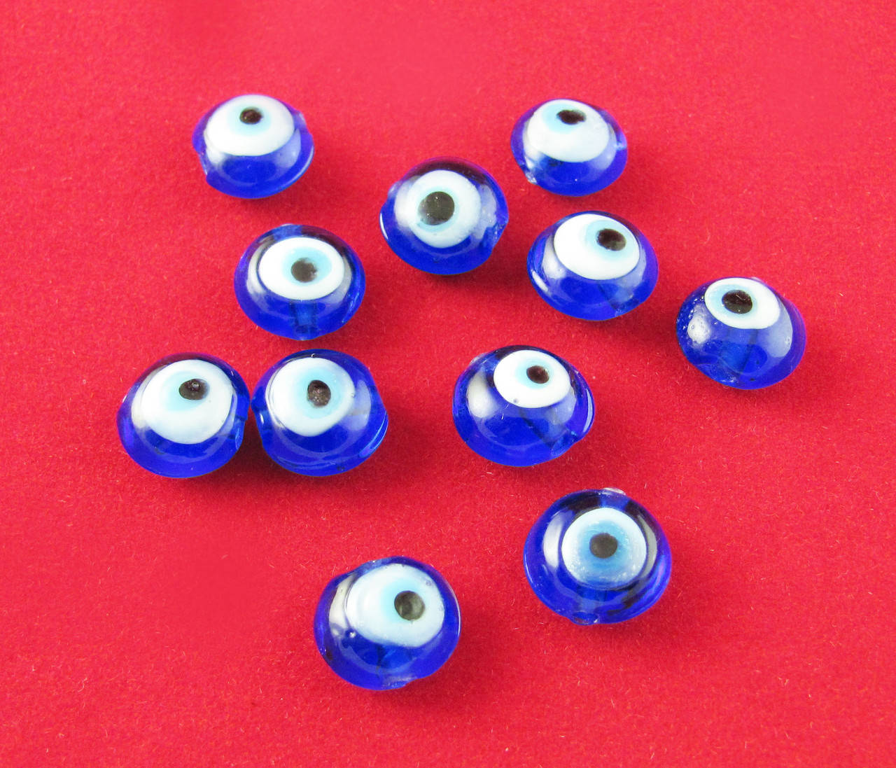 

Намистина LW, «Око», синя, 7х10 мм