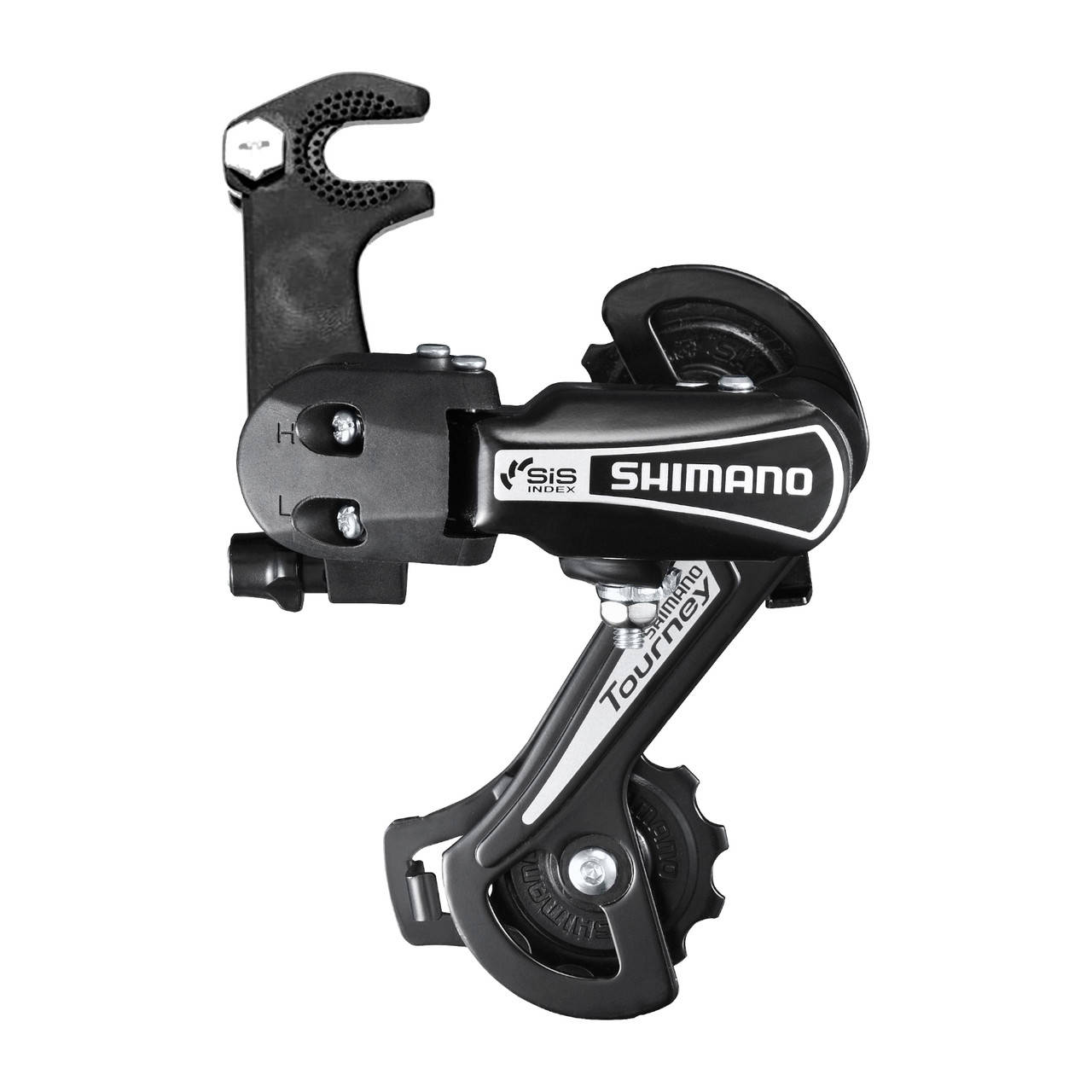 

Переключатель задний Shimano Tourney RD-TY21-B-GS 6-7 скоростей, крепление под крюк