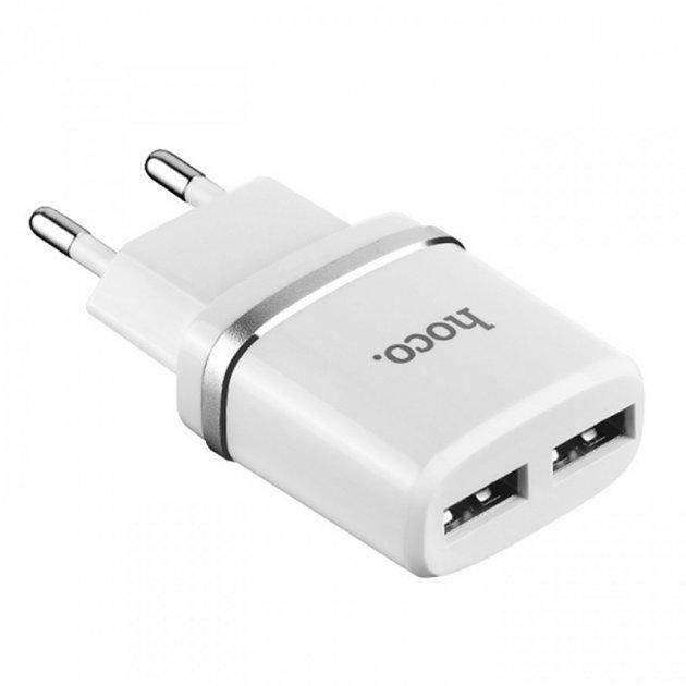 

Зарядное устройство HOCO C12 2USB 2.4A (белый)