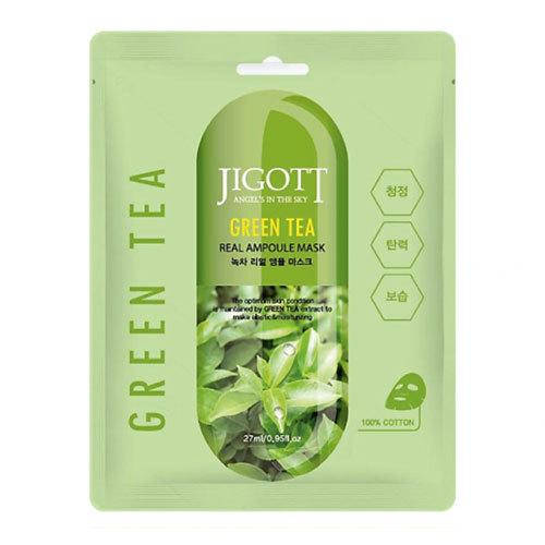 

Ампульная тканевая маска с зеленым чаем Jigott Green Tea Real Ampoule Mask, 27 ml