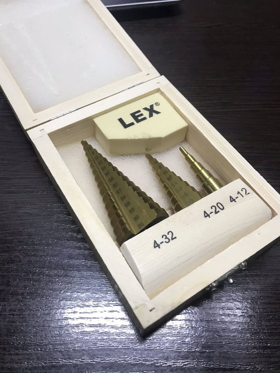 

Ступенчатые сверла LEX 3шт