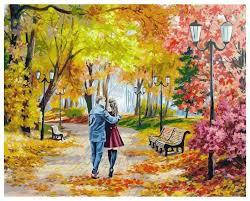 

Картина по номерам Белоснежка "Осенний парк, скамейка, двое" 142-AB