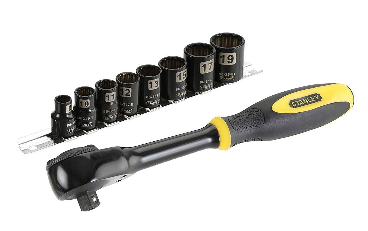 

Набор инструментов 1/4", 11 ед "черный хром" ротационная трещотка Stanley 0-94-607