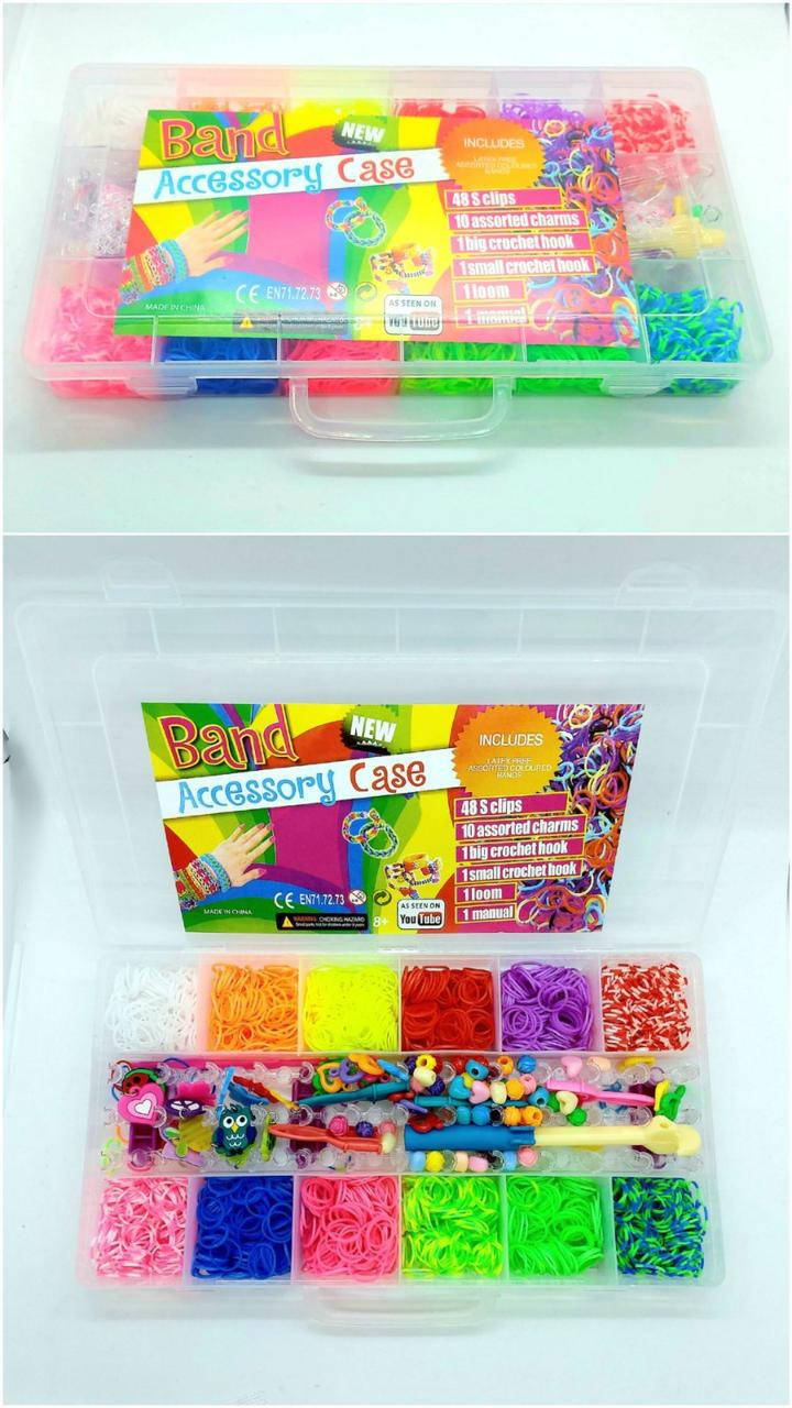 

Резинки для плетения Набор для плетения из резинок Loom Bands 2400шт с аксессуарами
