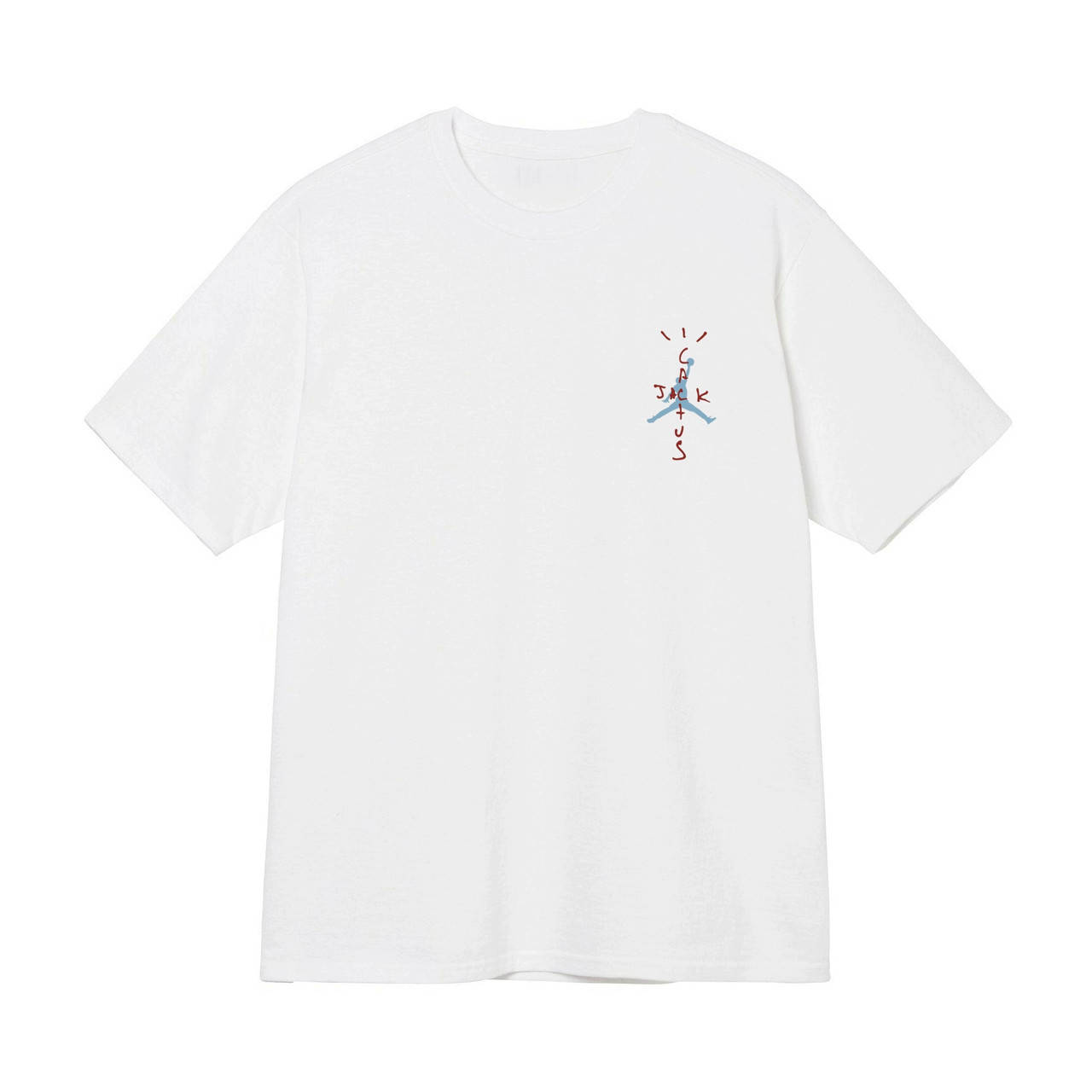 

Белая футболка Cactus Jack х Jordan Two Sides Logo футболки Кактус Джек Джордан унисекс