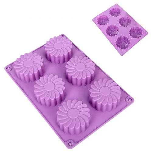 

Форма силиконовая для кексов, пирожных, льда, конфет, Ромашки