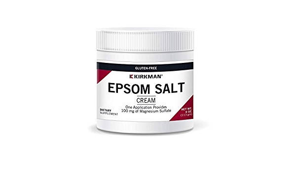 

Крем сульфат магния, Kirkman Labs, 4 унции (113 г), Epsom Salt Cream