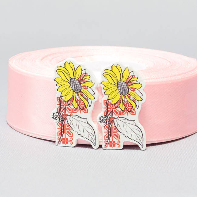 

Кабошон Серединка Вышиванка и подсолнух, Белый