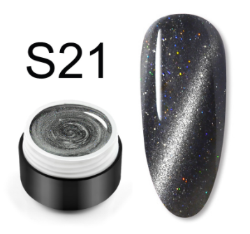 

Гель глиттерный кошачий глаз 5 мл, номер S21