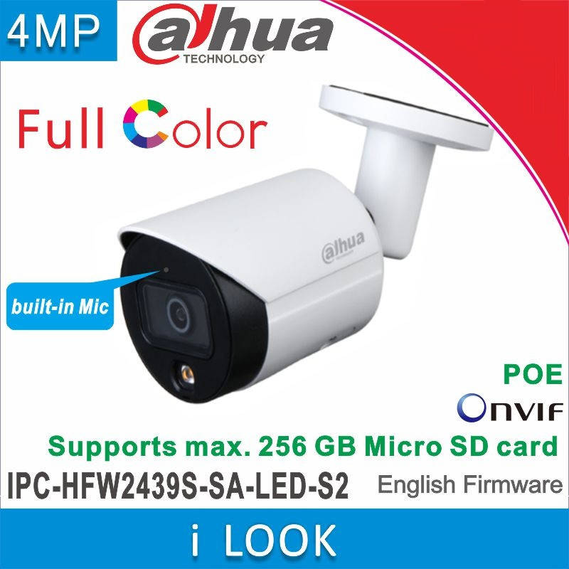 

IP камера Dahua IPC-HFW2439SP-SA-LED-S2 - Full Color с микрофоном