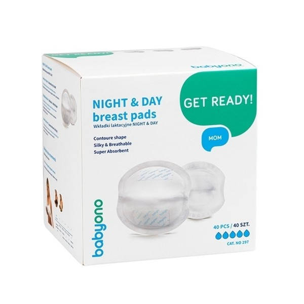 

Вкладыши лактационные BabyOno DAY & NIGHT 40шт