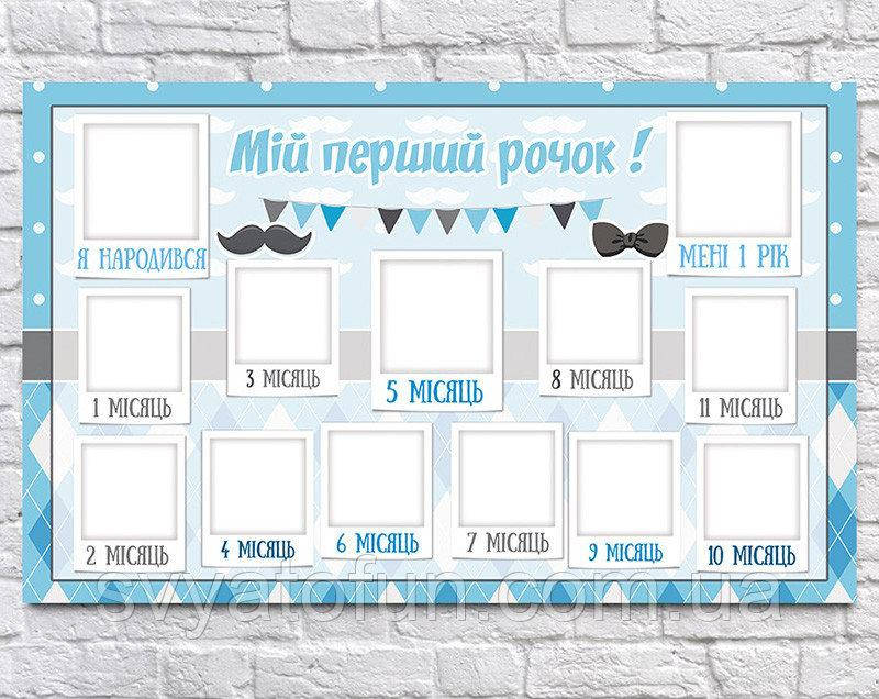 

Плакат 12 месяцев Little Man 75×120см укр