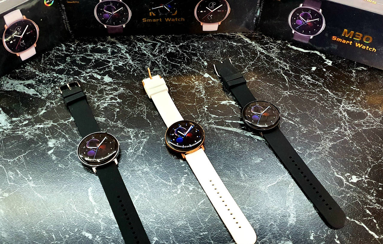 

Умные смарт-часы М30 черные 42мм Smart Watch M30 super amoled