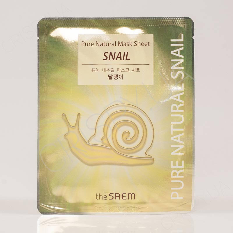 

Тканевая маска регенерирующая с улиткой THE SAEM Pure Natural Mask Sheet Snail