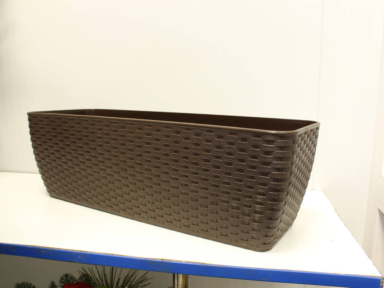 

Горшок "Ротанг" со вставкой балконный 50*18см, темно коричневый