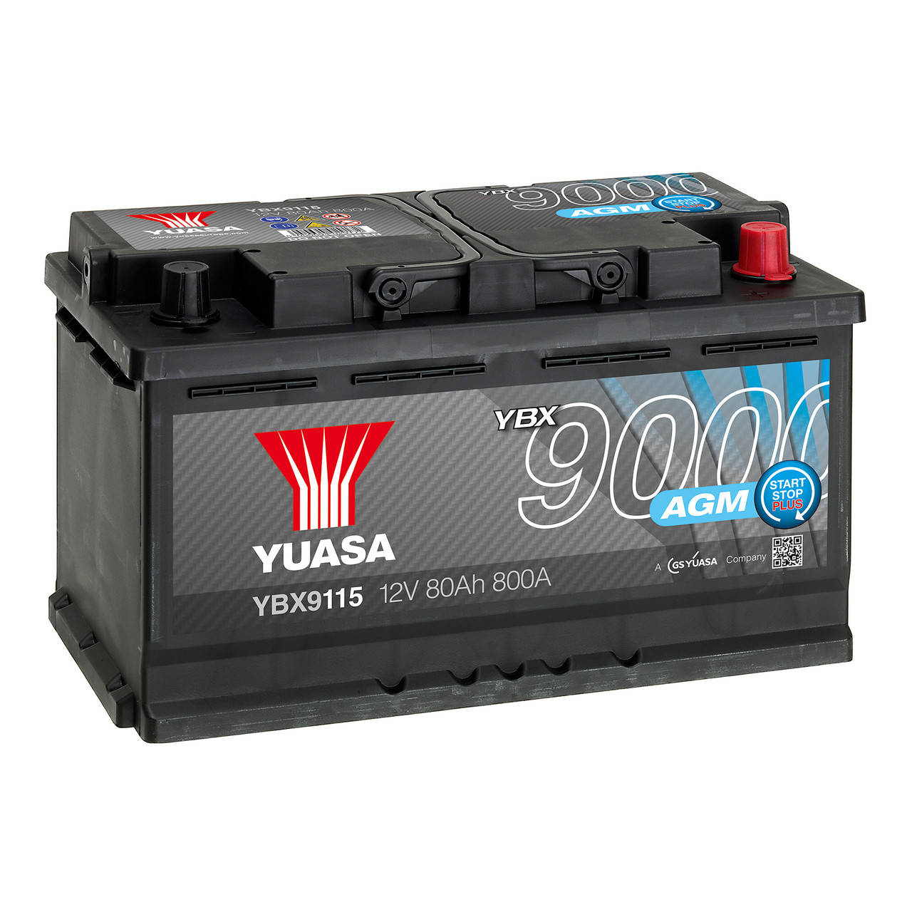 

Автомобильный аккумулятор Yuasa 80Ah 800A AGM Start Stop Plus Battery (0) (YBX9115)