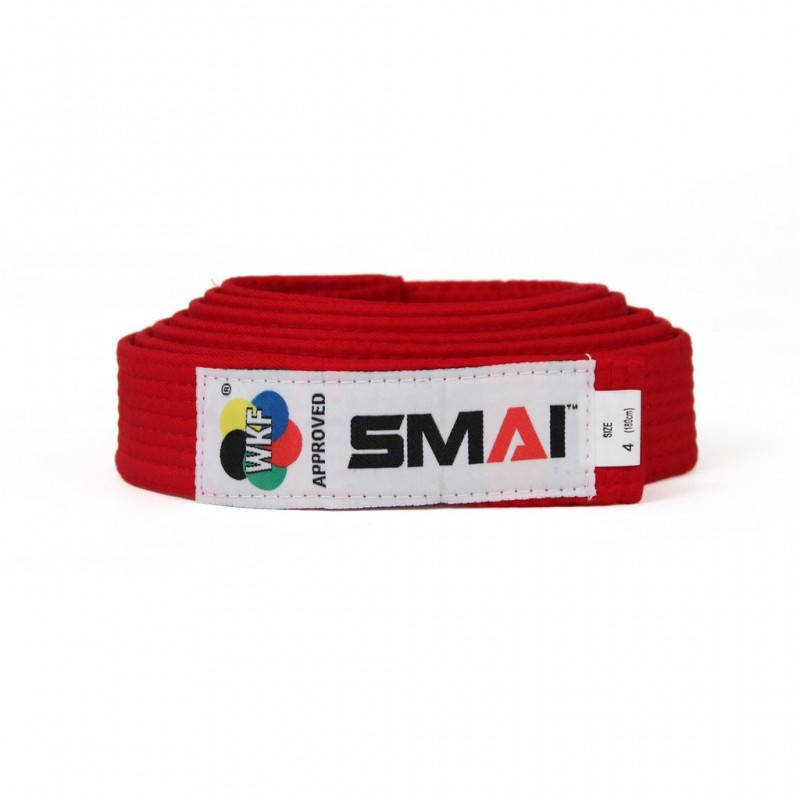 

Пояс для кимоно SMAI WKF Approved красный 300