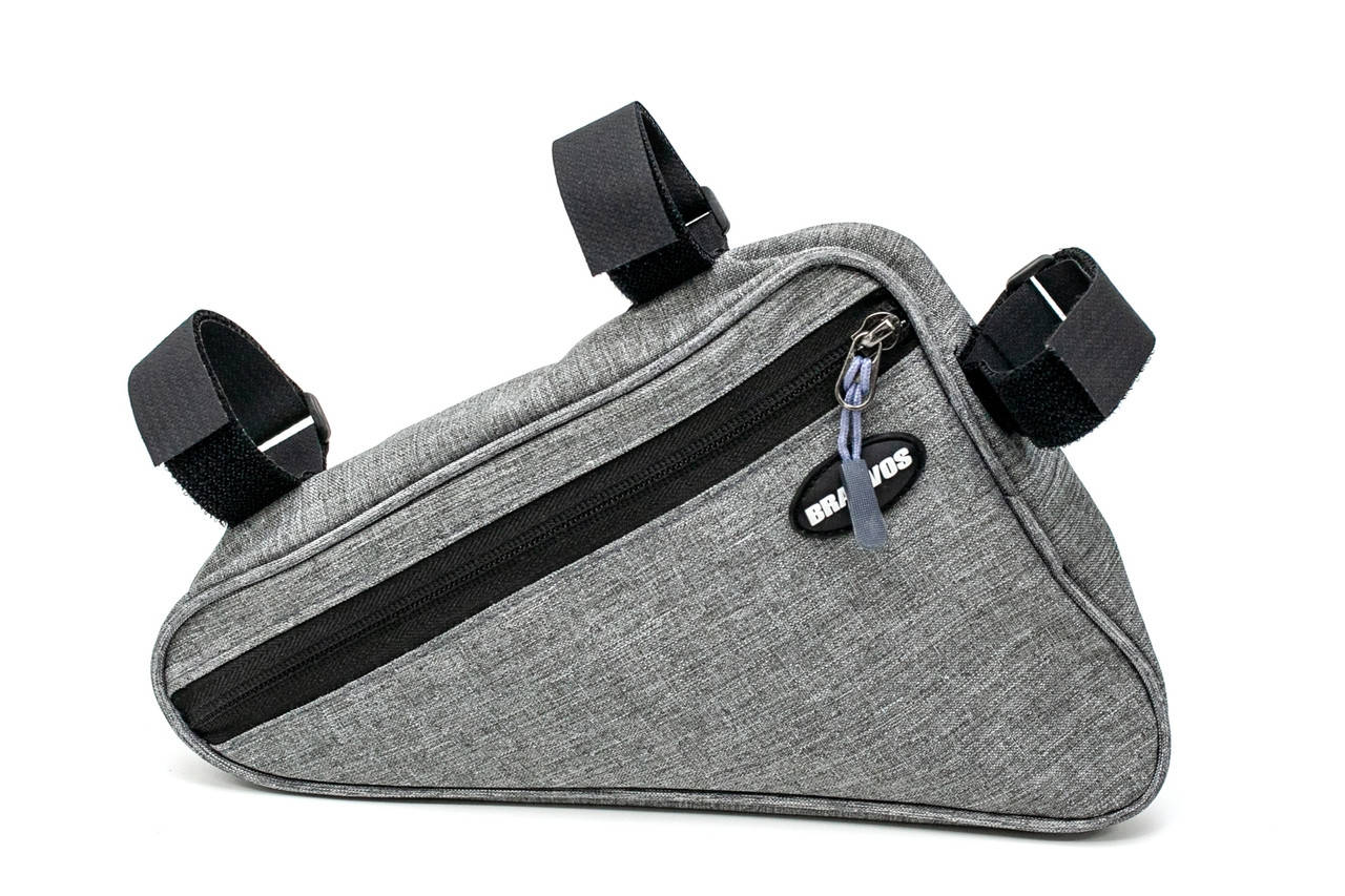 

Велосумка на раму "треугольник" серый BRAVVOS F-089 водоотталк. материал