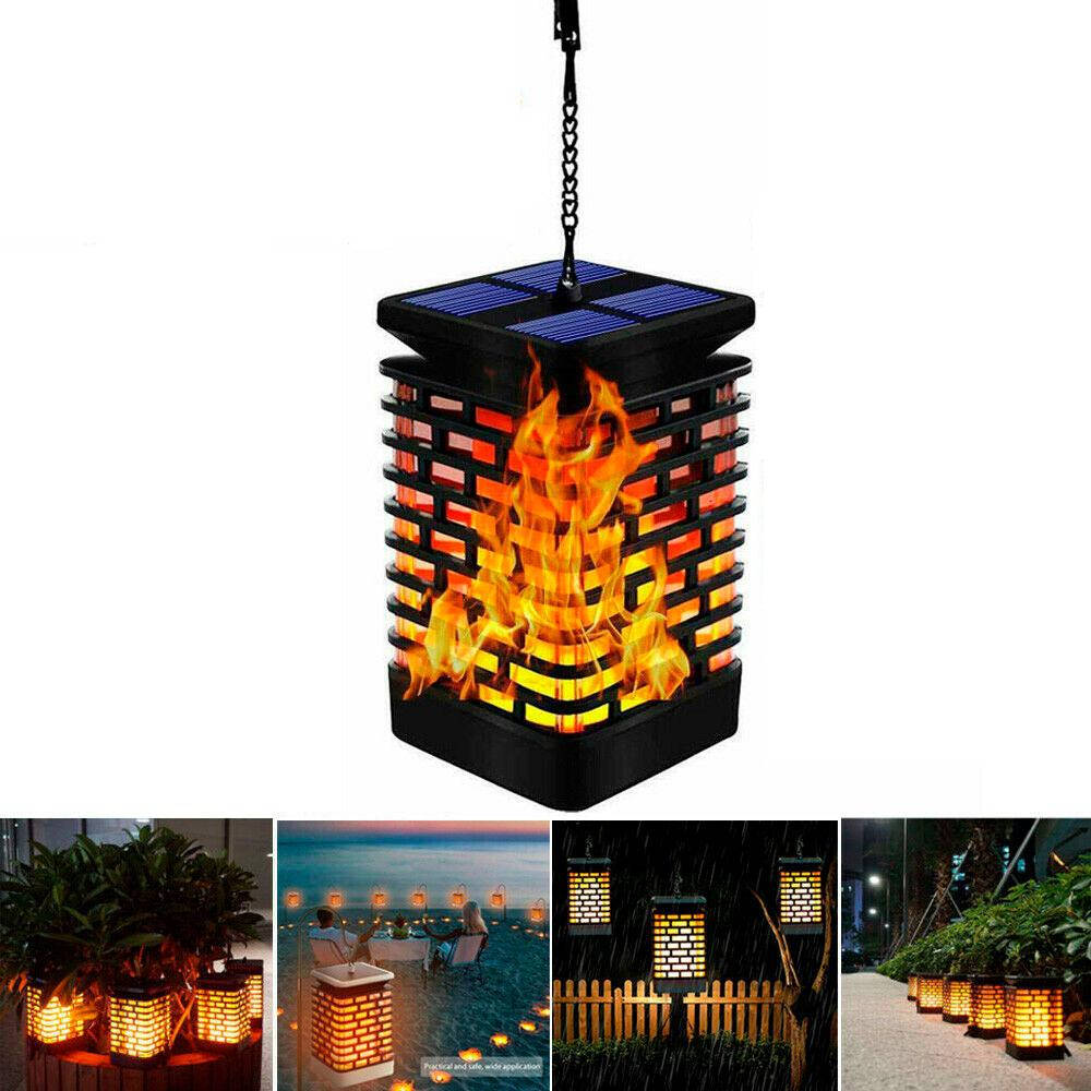 

Садовый светильник на солнечной батарее с имитацией огня / Уличный фонарь