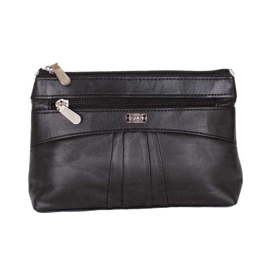 

Косметичка из натуральной кожи de esse 311-black, Черный