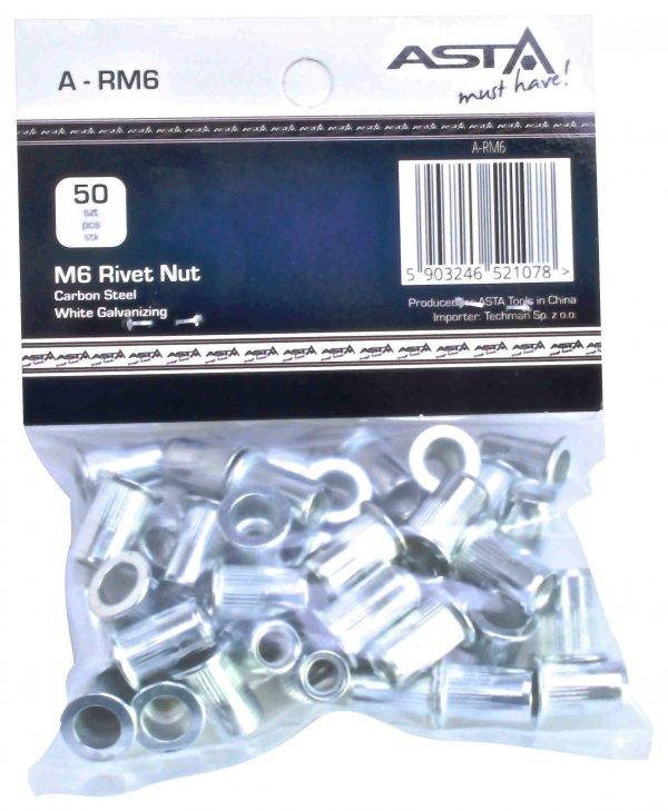 

Заклепки резьбовые М6, 50 шт ASTA A-RM6