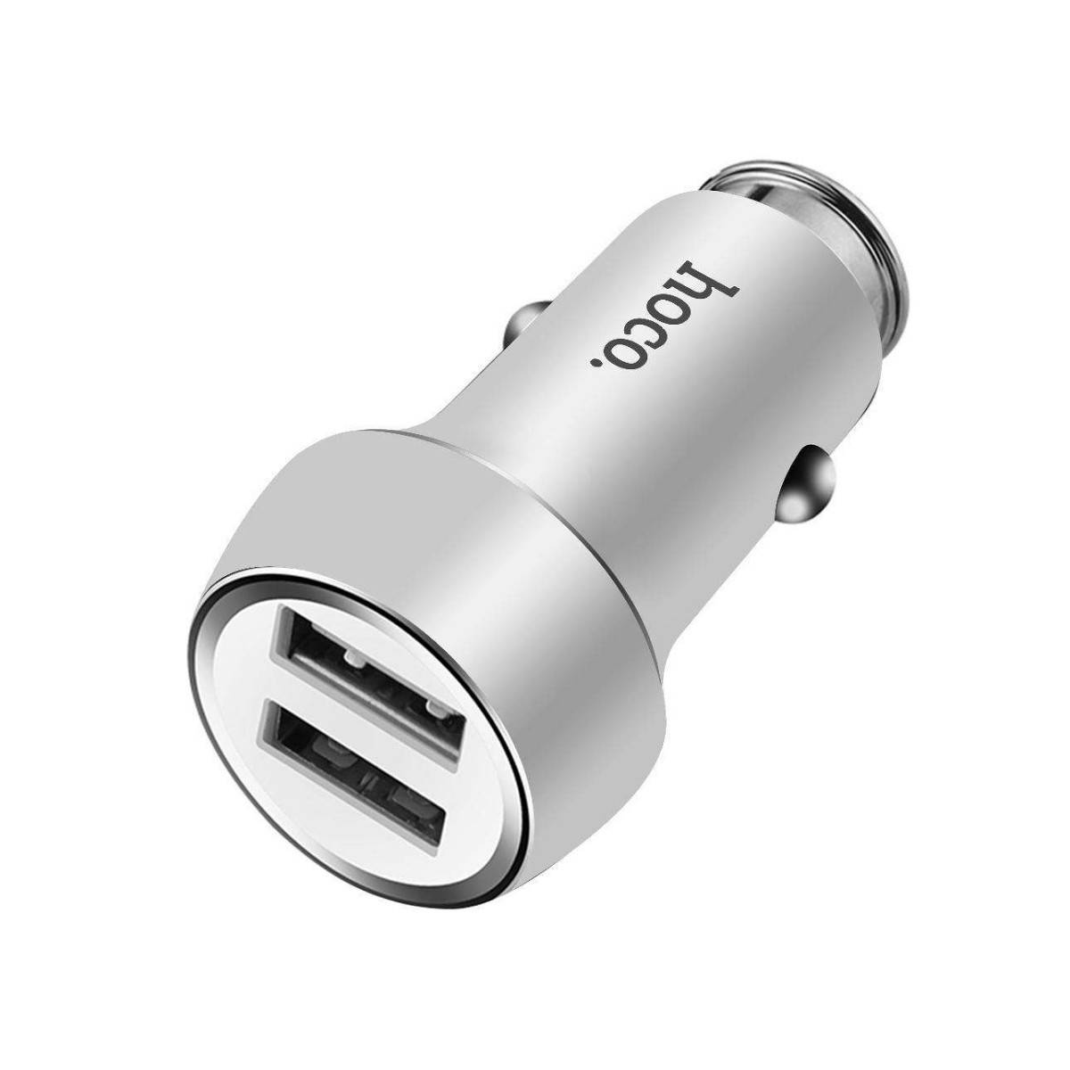 

Автомобильное зарядное устройство Hoco Z7 Silver, Серый