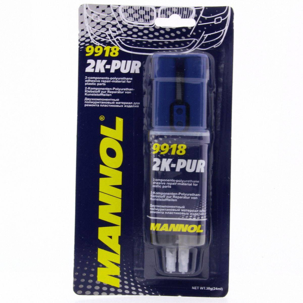 

Двухкомпонентный клей Mannol 9918 2K-PUR 30г для ремонта бамперов (с армирующей сеточкой)