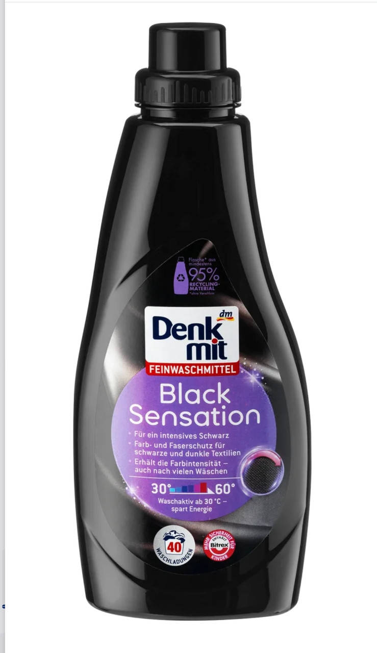

Гель для прання чорних речей - Denkmit black sensation. 1л - 40 пр.