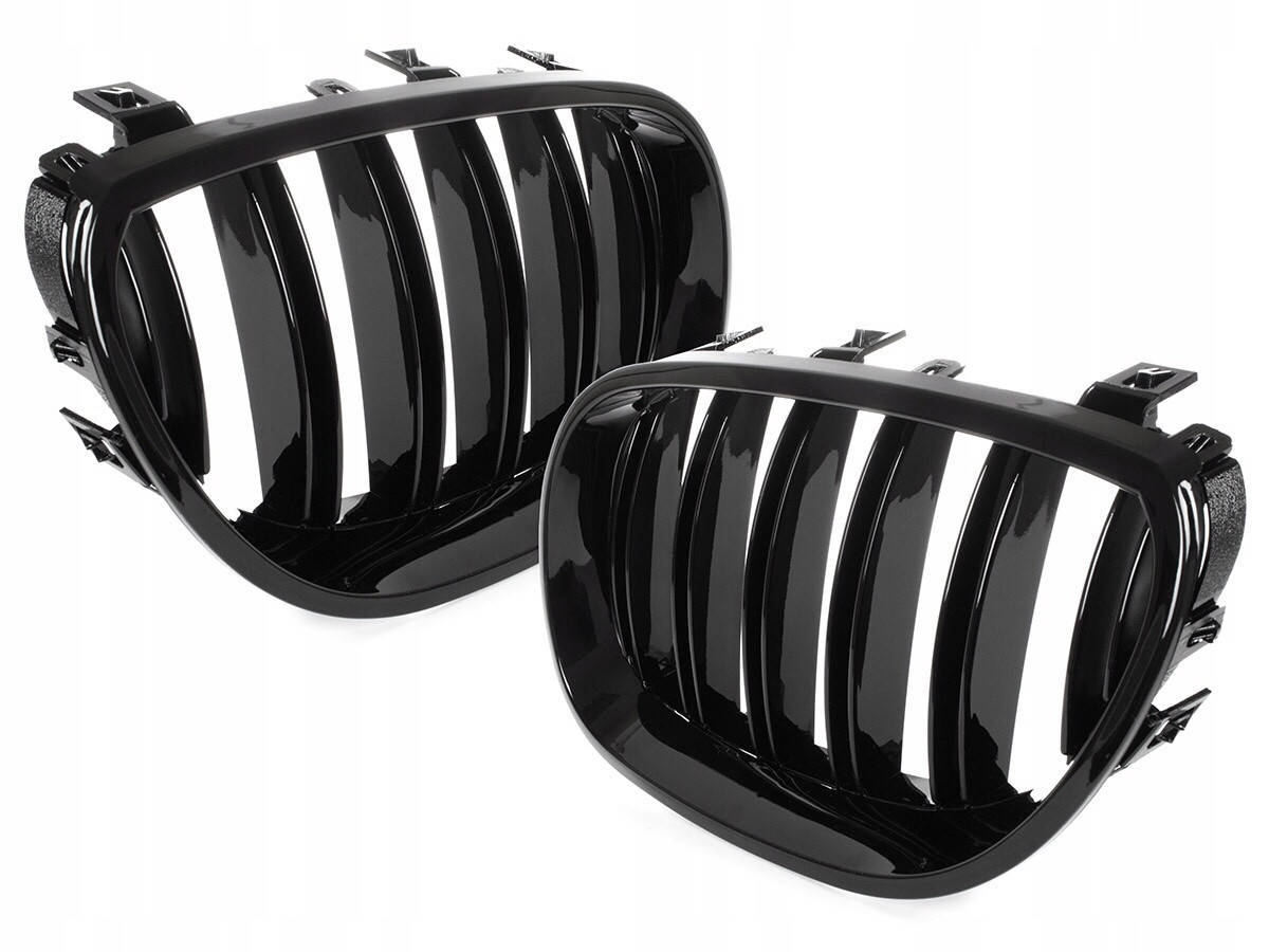 

Решетки радиатора ноздри BMW 5 E60 / E61 03-10 BLACK GLOSSY DOUBLE BAR, Черный