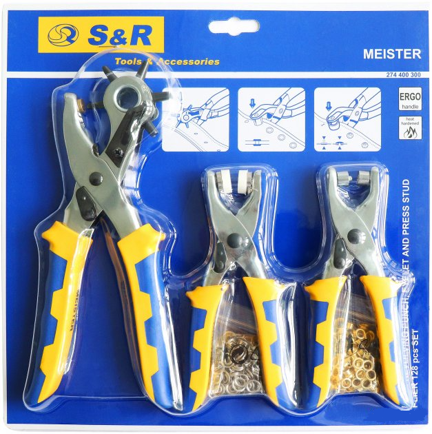 

Дырокол + щипцы (набор для пробивания отверстий в коже) S&R (274400300)