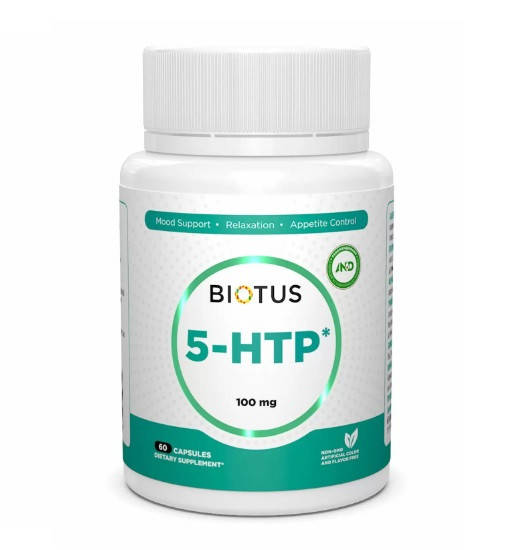 

5-HTP (5-гидрокситриптофан), Biotus, 60 капсул (BIO-530975)