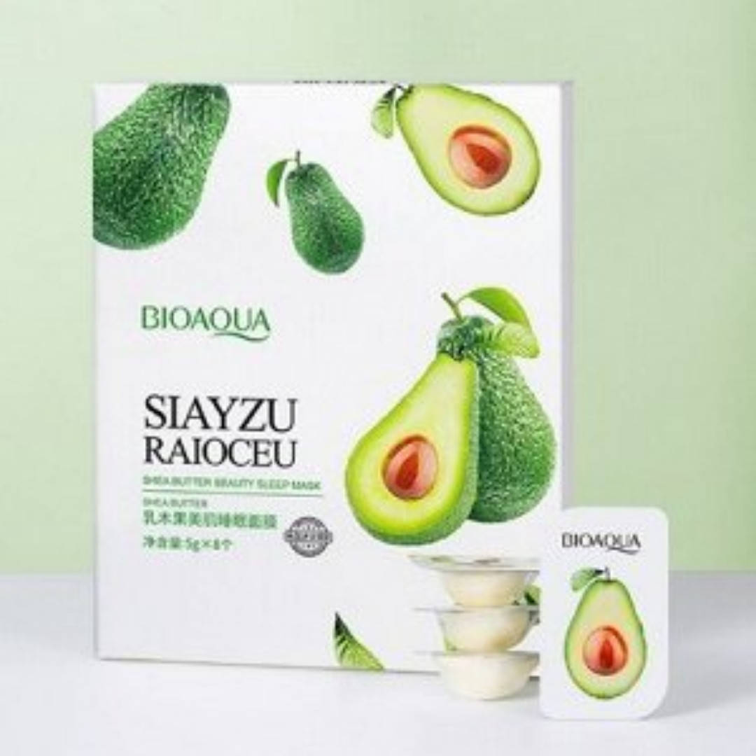 

Набор ночных масок с авокадо и масло ши Bioaqua 8шт.