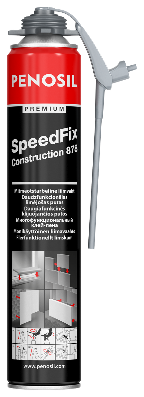 

PENOSIL Premium SpeedFix Construction 878 Универсальная клей-пена с адаптером EasyGun, Серый