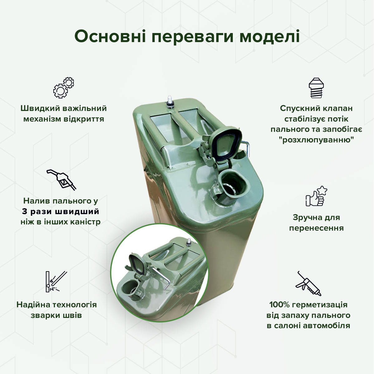 

Канистра автомобильная, канистра металлическая для бензина/дизеля 20л MTX