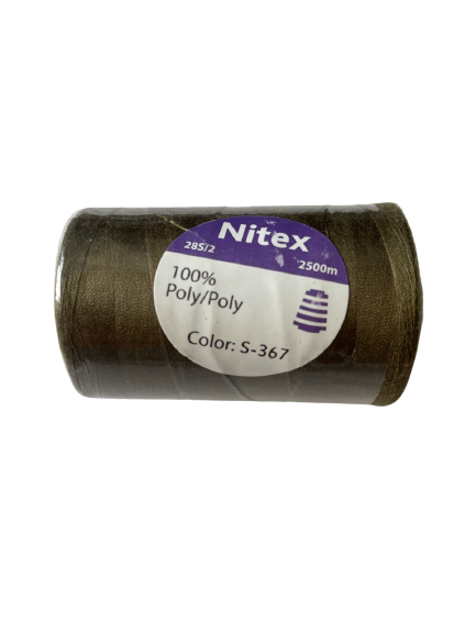 

Нитка 100% Poly Poly 28s/2 2500ярд NITEX S-367 хакі