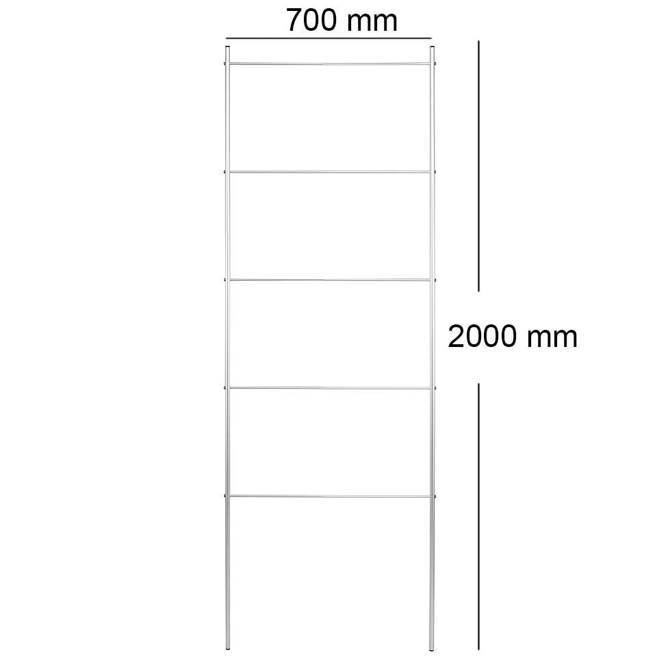 

Опора для растений Шпалера садовая 2000*700 (D13), Серебристо-серый